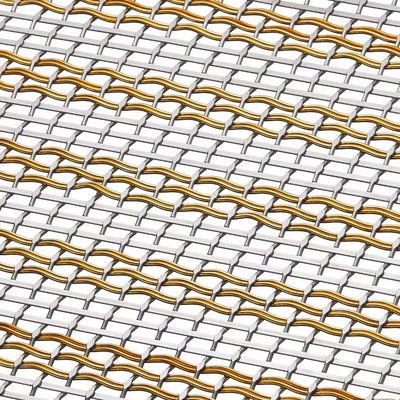 Ecrã de malha metálica decorativa de ouro painéis de divisória de malha transparentes
