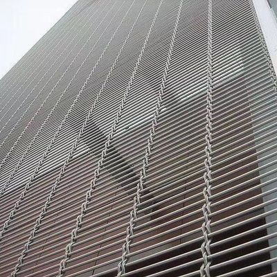 Ecrã de malha metálica arquitetônica transparente 4mm Dia de fio à prova de fogo