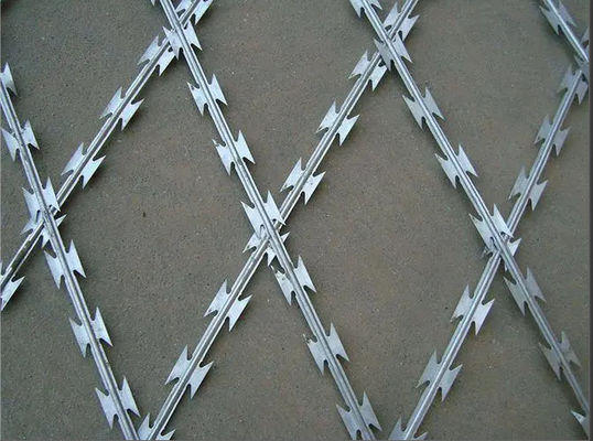 50mmx50mm Rede de Arame farpado Cercas 150mmx150mm Painel de rede de arame farpado