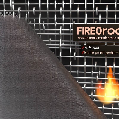 Tela de malha metálica tecida à prova de fogo 1-635mesh para proteção durável e à prova de faca