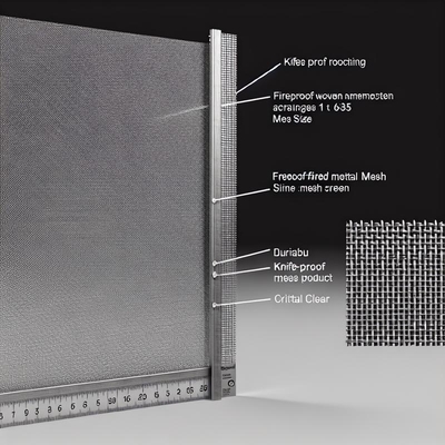 Tela de malha metálica tecida à prova de fogo 1-635mesh para proteção durável e à prova de faca